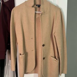 J Crew Knit Beige Mercantile Blazer Sweater Cardigan XS